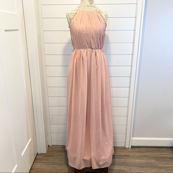 Dresses & Skirts - High Neck Floor Length Dress Rose Size 6